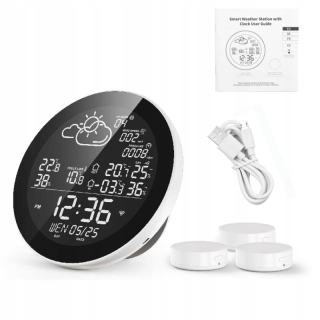 Smart home senzor - GOMEDIA Tuya snímač teploty a vlhkosti, Bluetooth pripojenie, Wi-Fi pripojenie, displej